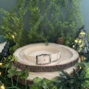 Collier uni en Biothane - Beige