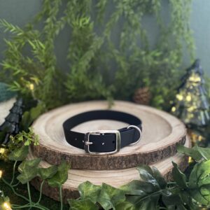 Collier uni en Biothane - Noir