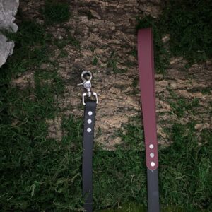 Laisse bi-couleur - Bordeaux & Noir
