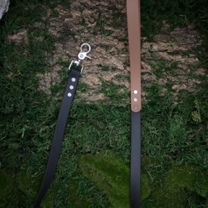 Laisse bi-couleur - Marron glacé & Noir